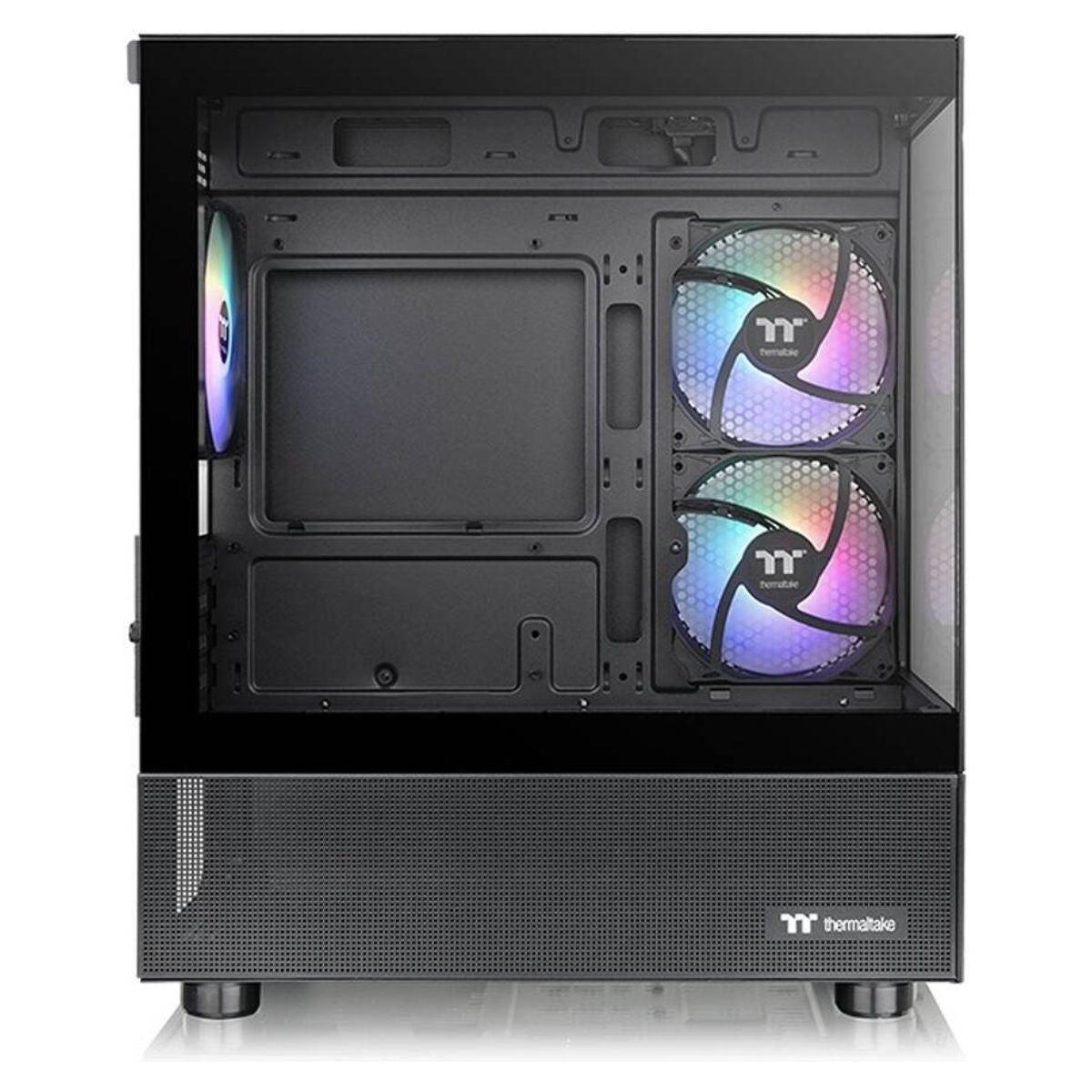 Thermaltake View 170 TG ARGB M-ATX Computer Case, 3x 120mm ARGB Lite Pre-Installed Fans, Up to 280mm Radiator & 7x Fan Support, USB 3.0 x2, HD Audio x1 Interfaces, Black | CA-1Z4-00M1WN-00