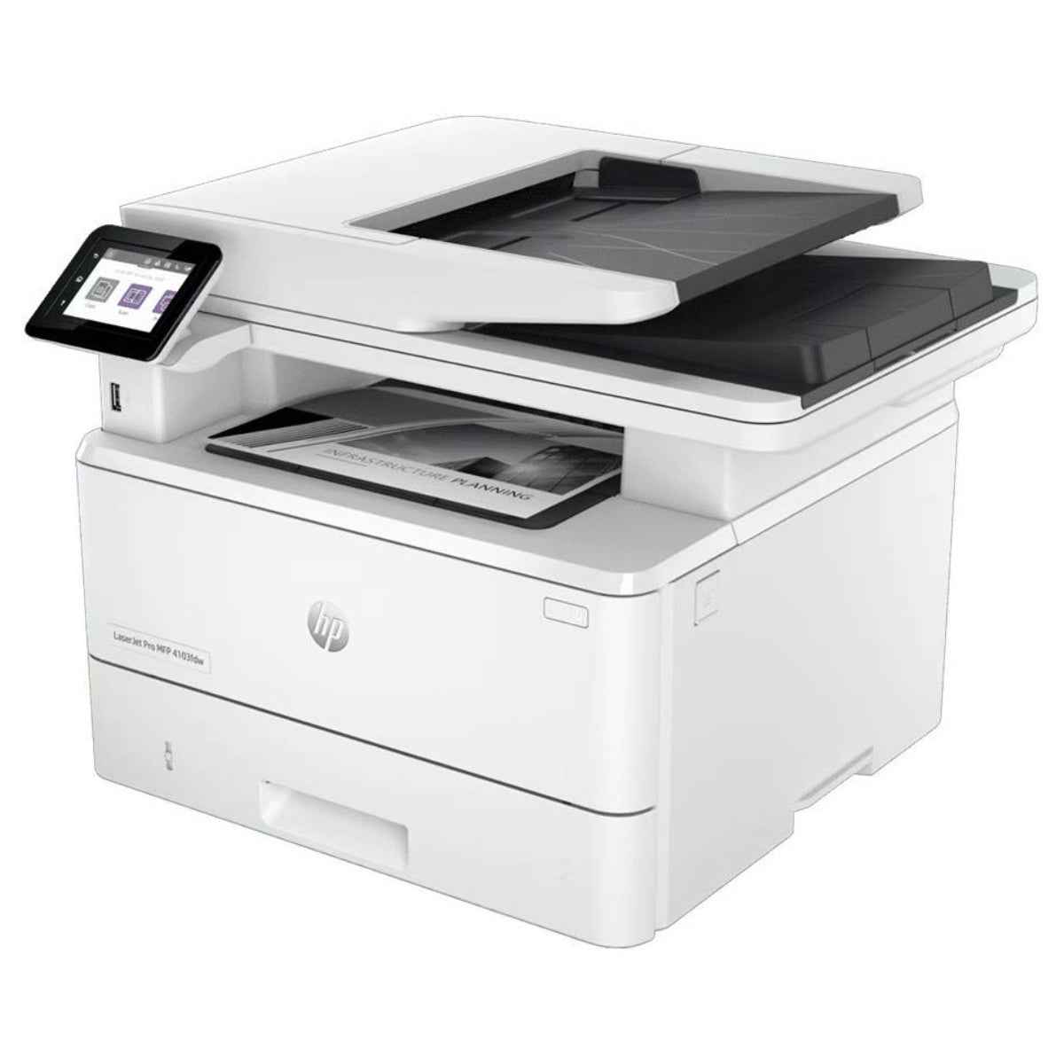 HP LaserJet Pro MFP 4103fdw Printer, 2.7" Color Touchscreen Display, Up to 50ppm Print Speed, Up to 42cpm Copy Speed, 50 Sheets ADF Capacity, White | 2Z629A