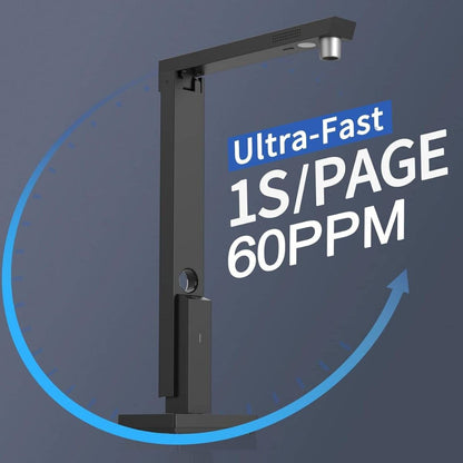 CZUR Lens 1200 Pro Portable Document Scanner, CMOS 12 megapixel, Fast Scan 1s/Page, Upto A4 Size, Easy-to-Use OCR, 4032*3024 Resolution, Mobile Scanner for Mac & Windows