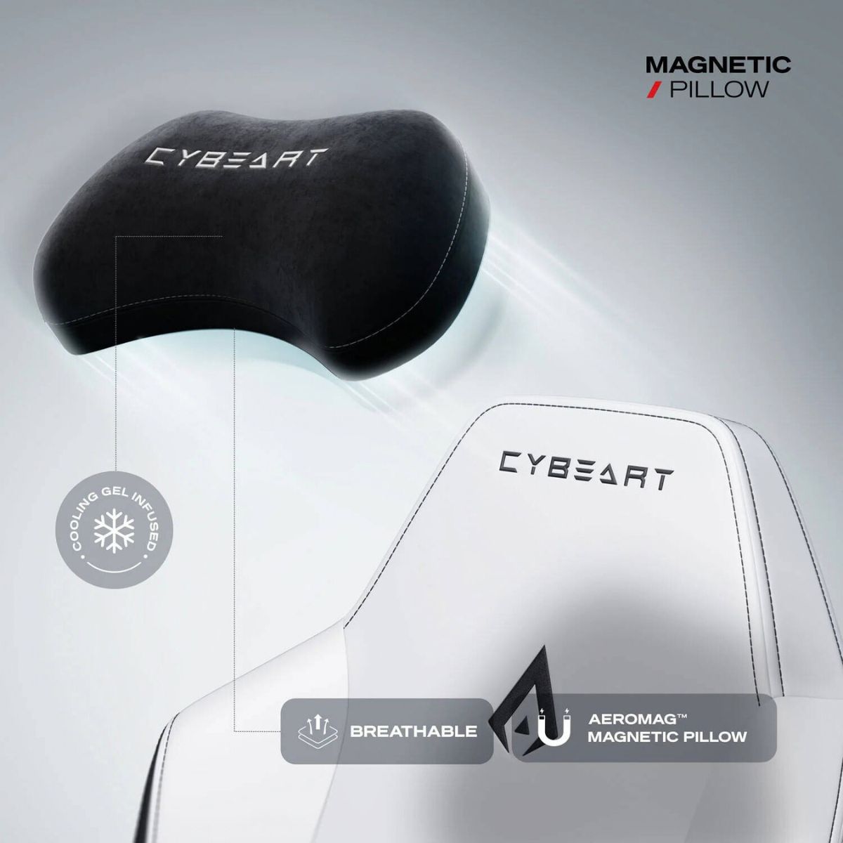 Cybeart Arctic White APEX 2.0 Gaming Chair | Endura Nappa Leatherette | 4D Lumbar & Armrests | 135° Recline | 150kg | GC-PUAPEX-09