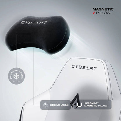 Cybeart Arctic White APEX 2.0 Gaming Chair | Endura Nappa Leatherette | 4D Lumbar & Armrests | 135° Recline | 150kg | GC-PUAPEX-09