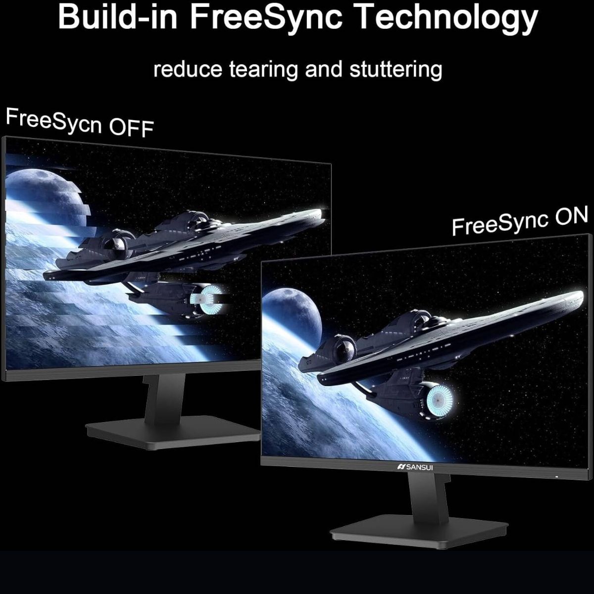 Sansui 27" X3AL Full HD Monitor – 100Hz/120Hz, IPS, 5ms, FreeSync, HDMI/DP (ES-27X3AL)