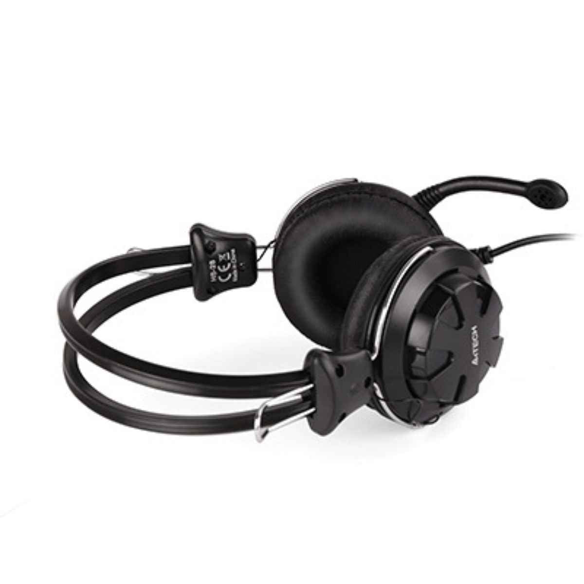 A4Tech HS-28i ComfortFit Stereo Headset – 40mm Driver, Noise Cancelling Mic, 3.5mm Jack, Black