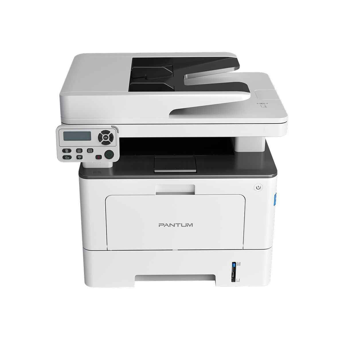 Pantum BM5100ADW Mono Laser Multifunction Printer, 40ppm Printing Speed, USB+NET+WIFI Connection Method, 1200x1200 DPI Resolution, 150 Paper Output, Auto Duplex Print, White | BM5100ADW