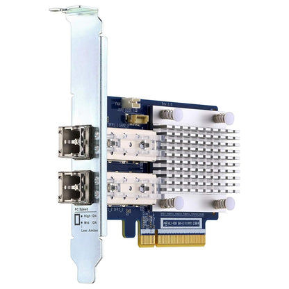 QNAP QXP-16G2FC Dual-Port 16Gb Fibre Channel Expansion Card with SFP+ Transceivers