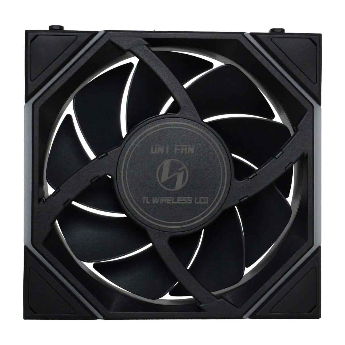 Lian-Li UNI FAN TL120 LCD Wireless Case Fan – 1900 RPM, 62 CFM Airflow, FDB Bearing, Single Pack | Black / White