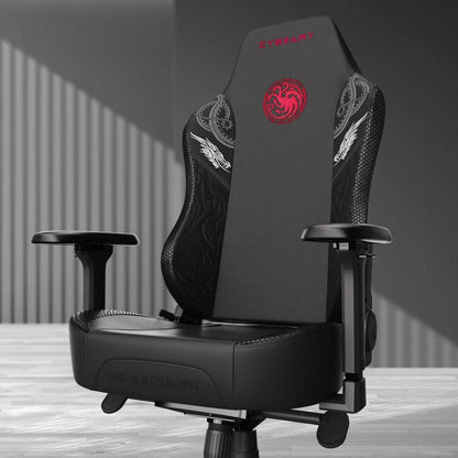 Cybeart House Targaryen Licensed Edition Gaming Chair | Supreme PU Leather | Cold-Cured Foam | 4D Armrests | 165° Recline | 150kg | Targaryen