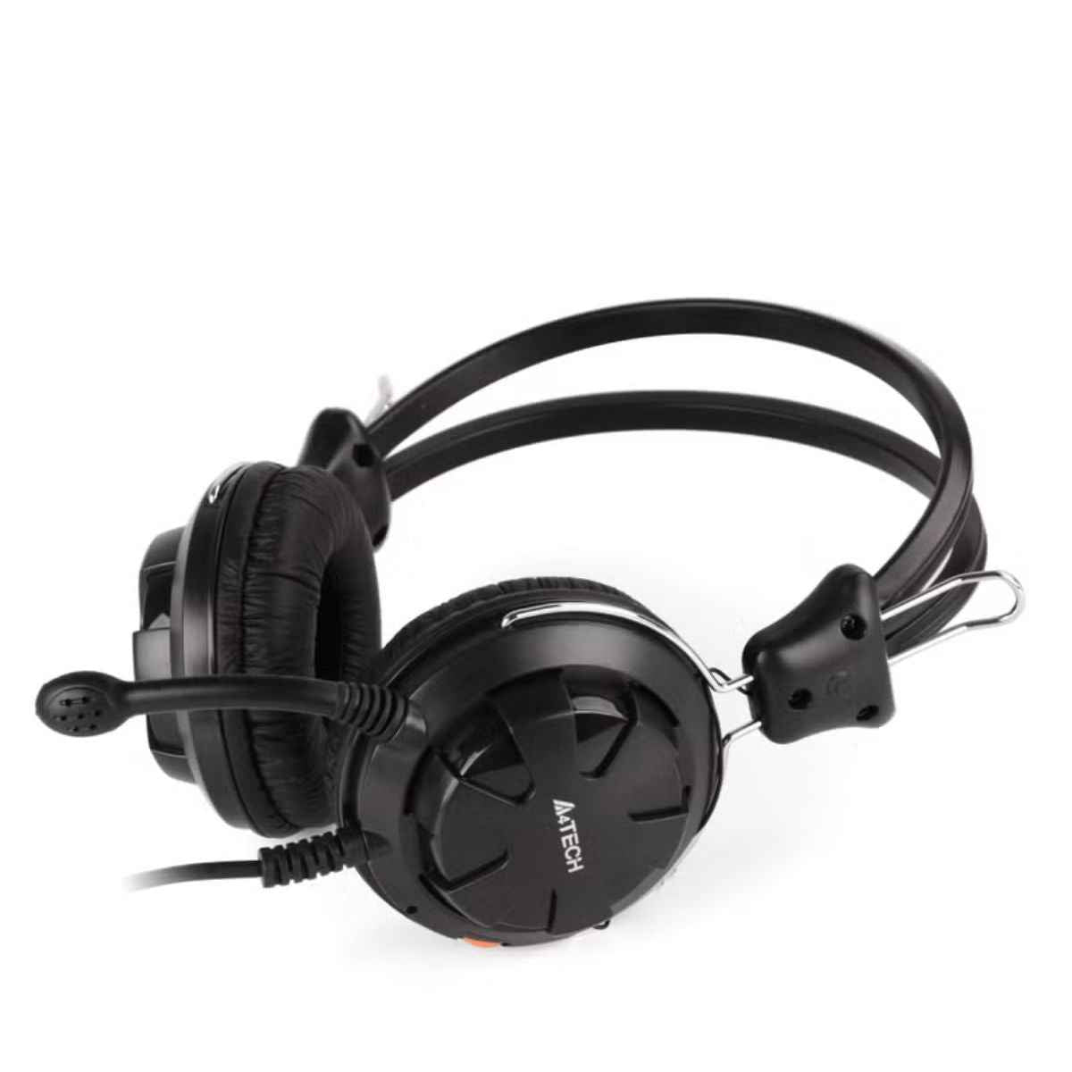 A4Tech HS-28 ComfortFit Stereo Headset – Noise-Cancelling Mic, 3.5mm, Wired (Black)