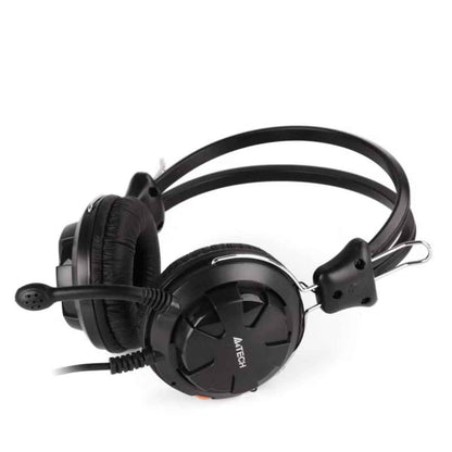 A4Tech HS-28 ComfortFit Stereo Headset – Noise-Cancelling Mic, 3.5mm, Wired (Black)