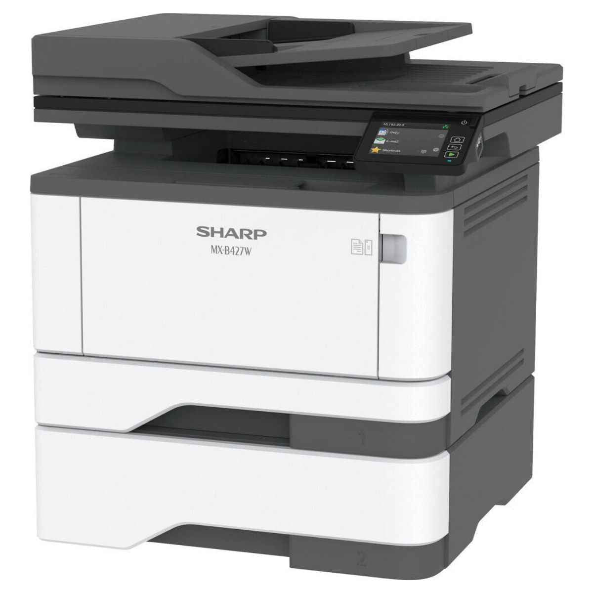 Sharp MX-B427W A4 Ultra-Compact Monochrome Multifunction Printer – Copy, Print, Color Scan, Fax, 40ppm, 2.8" Color Touch Screen