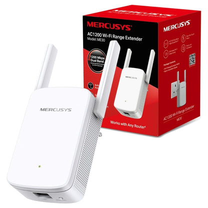 MERCUSYS ME30 AC1200 Wi-Fi Range Extender | Dual-Band 1200 Mbps | 2 External Antennas | Fast Ethernet | Access Point Mode