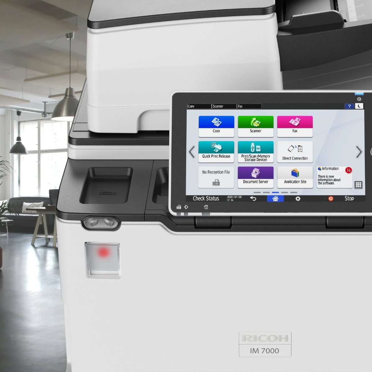 Ricoh IM 7000 A3 Mono Multifunction Printer- Ricoh IM 7000 is a high-speed, all-in-one printer designed for seamless printing, copying, scanning, and faxing at up to 70 ppm- 423533