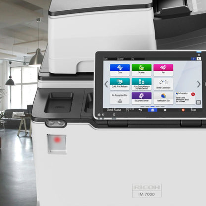 Ricoh IM 7000 A3 Mono Multifunction Printer- Ricoh IM 7000 is a high-speed, all-in-one printer designed for seamless printing, copying, scanning, and faxing at up to 70 ppm- 423533