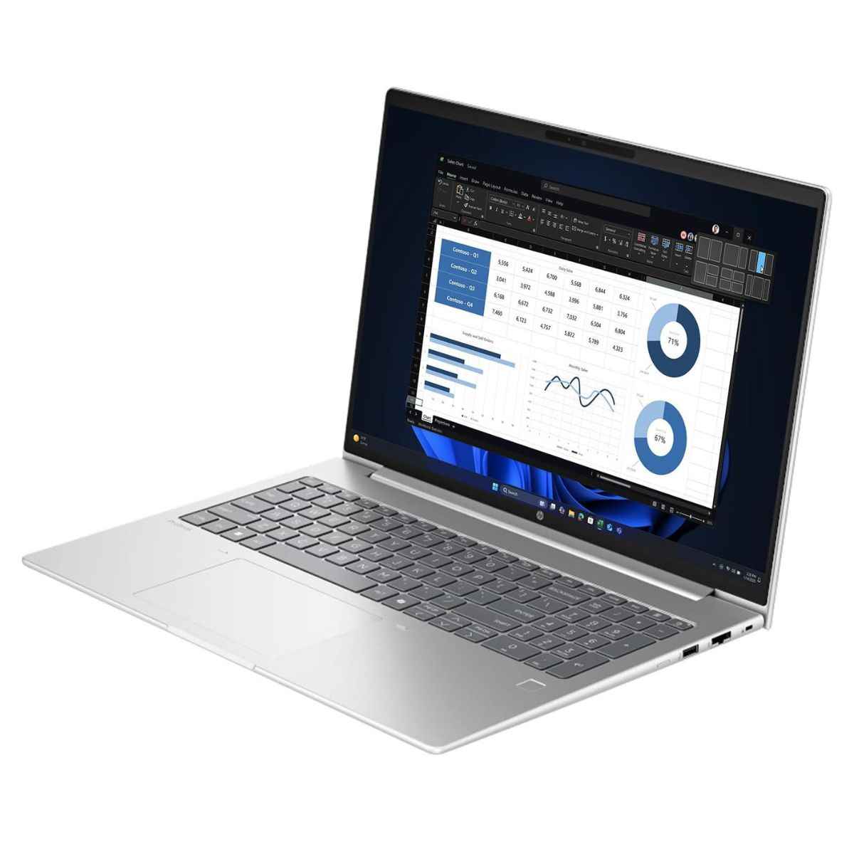 HP ProBook 460 G11 Laptop, 16" WUXGA IPS Display, Intel Core Ultra 7 155U, 16GB RAM, 512GB SSD, Intel Graphics, Backlit Keyboard, No OS, Pike Silver | A38BGET / D2FP5ET