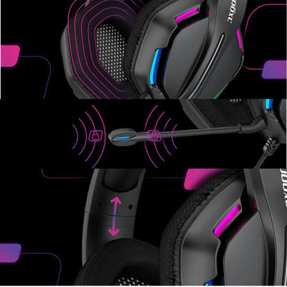 AXGON AX2GHE1 Ergo LED Gaming Headset – Noise-Canceling Mic, Immersive Sound, RGB Lighting
