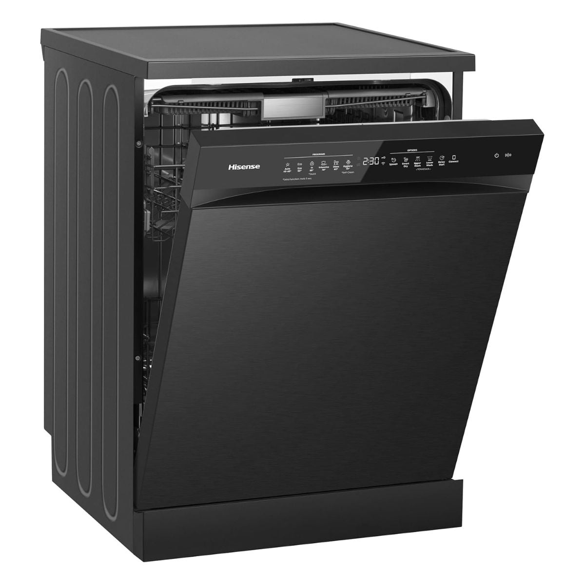 Hisense HS673C90BME Freestanding Dishwasher | 16 Place Settings | WiFi Connectivity | Smart Dry | Three-Level Wash | Inverter Technology | Premium Black