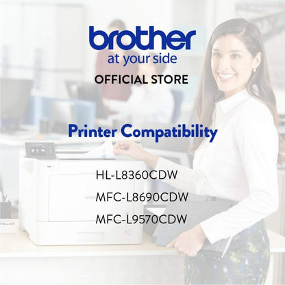 Brother Genuine TN-461BK Standard Yield Black Toner Cartridge – Prints up to 3,000 Pages, Sharp Black Printing, Reliable Brother Performance