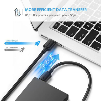 UGREEN USB 3.0 Type-A Male to Male Cable | 1 & 2 Meter | Up to 5Gbps | Gold-Plated | 10370 / 10371