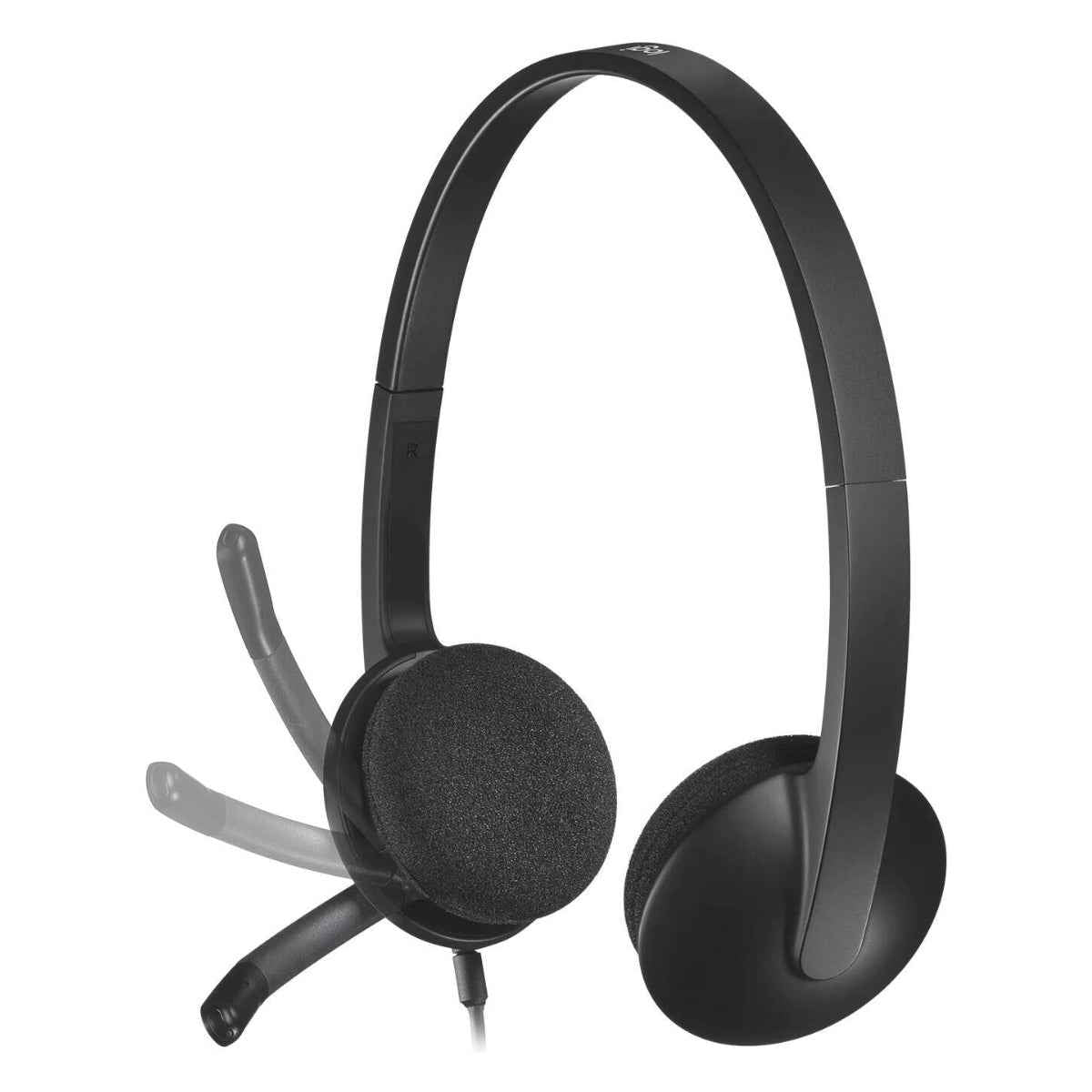 Logitech H340 USB PC Headset with Noise-Cancelling Mic – Digital Stereo Sound &amp; Plug-and-Play USB-A Connectivity