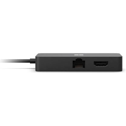 Microsoft Surface USB-C Travel Hub, USB-C, USB-A, Ethernet, HDMI &amp; VGA Ports, 200mm USB-C Cable, Black | 161-00005