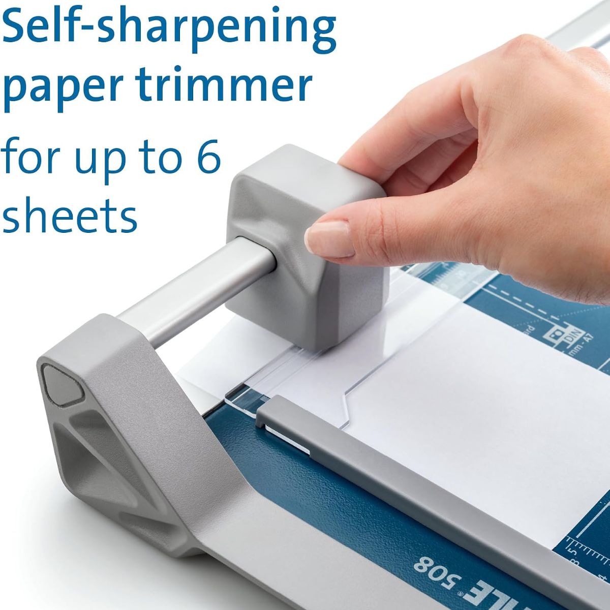 Dahle 508 Craft Creative DIN A3 Self-Sharpening Paper Trimmer | Safety Cutting Protection | Blue | DHL 00508-24050
