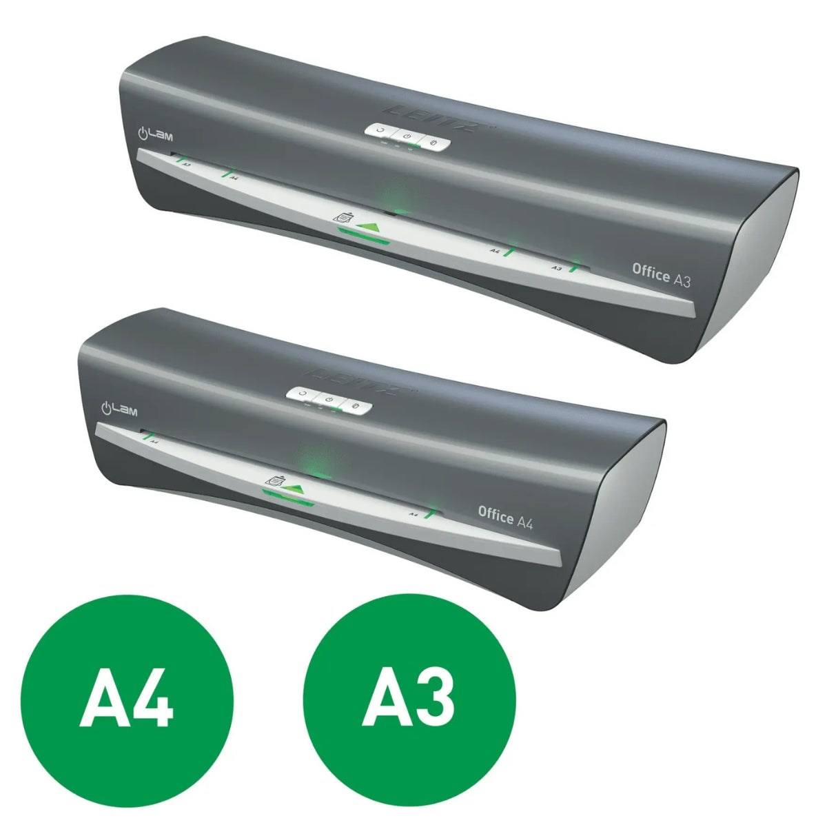 Leitz iLam Office A3 Laminator – Fast Warm-Up, 80–125 Microns, High-Speed Performance, Silver/White | LE72531084