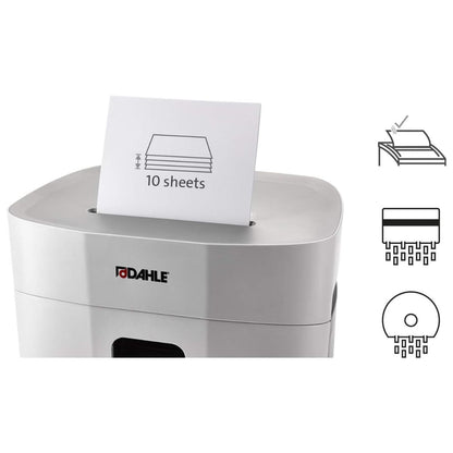 Dahle PaperSAFE 420 Paper Shredder | 15-Sheet Cross-Cut | Oil-Free | Jam Protection | Home & Office | Grey | DHL 23420-16633