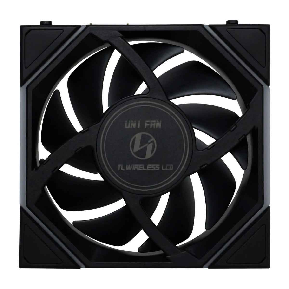 Lian-Li UNI FAN TL120 LCD Reverse Blade Wireless Case Fan – 1900 RPM, 54.3 CFM Airflow, Fluid Dynamic Bearing, Single Pack | Black / White