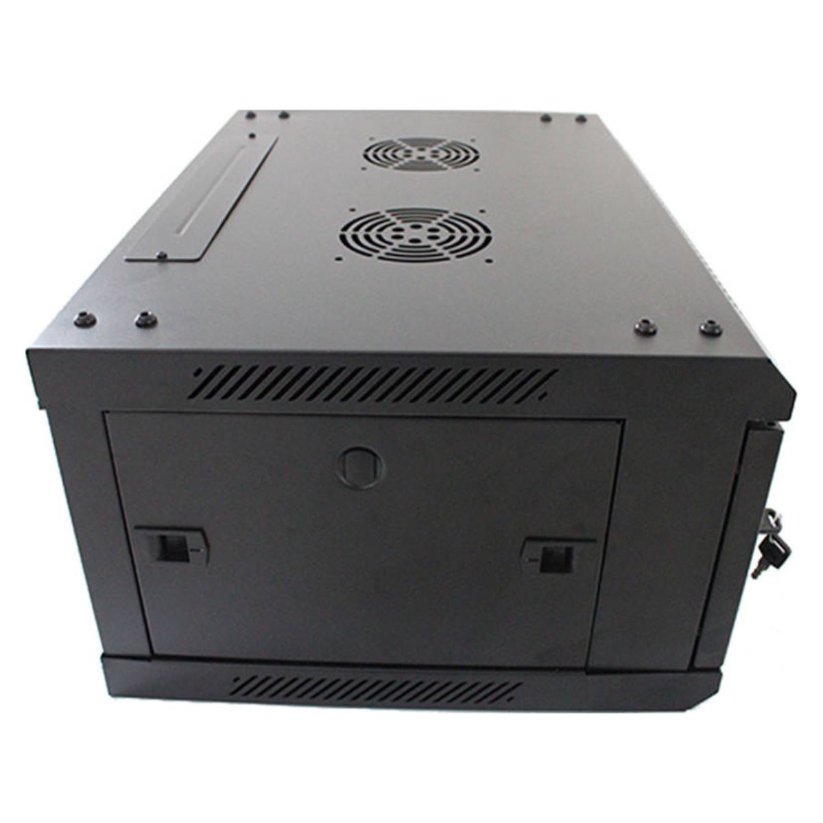 Bolein 4U Wall Mount Network Cabinet, 600 x 450mm, 19-Inch Rack, Removable Side Panels, Single Section Design, Black | BLWM-6404
