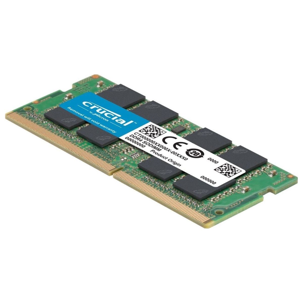 Crucial 16GB DDR4 SODIMM Memory Module, 3200MHz Clock Speed, 22-22-22 Timings, Unbuffered, 1.2V Memory Voltage, 22 CAS Latency | CB16GS3200