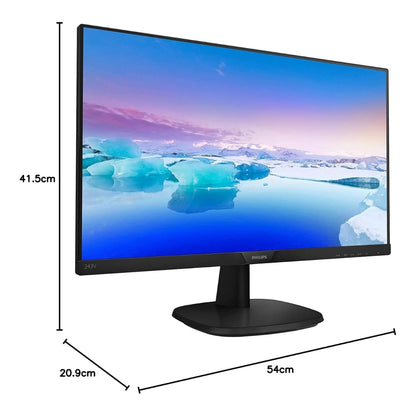 Philips 24 Inch Frameless Full HD Monitor, Resolution 1920x1080, 75Hz, Aspect Ratio 16:9, Edge-to-Edge IPS, HDMI/DisplayPort/VGA, Audio in/Out, Built-in Speakers