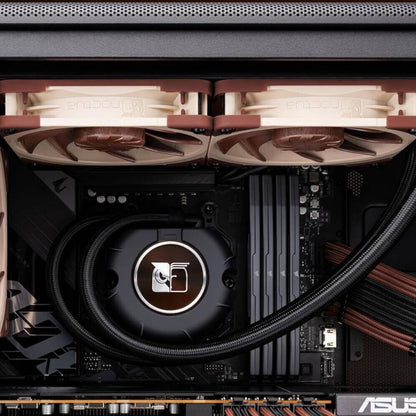 Noctua 360mm AIO Liquid CPU Cooler, Triple NF-A12x25 G2 PWM Fans, Asetek Emma V2 Pump, SecuFirm2+ Mounting, Ultra-Quiet High-Performance Water Cooling, Black/Brown/Beige | NL-LC1-36