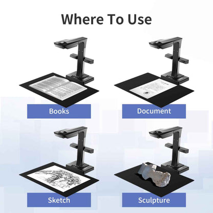 CZUR ET Ultra 40 Megapixels, 420 DPI,  7296*547, JPG, PDF, Searchable PDF, Word, Excel, TIFF, PNG,BMP