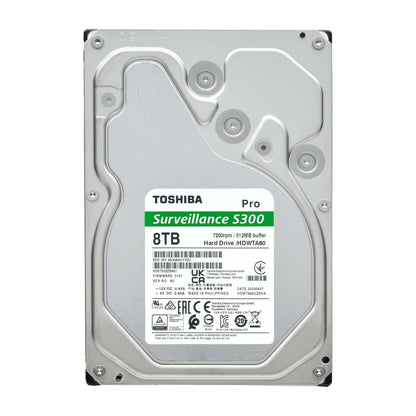 Toshiba S300 Pro 8TB Surveillance 3.5" SATA 6Gbit/s Internal HDD, 7200rpm, 512mb Buffer Size, Support Up to 64 Video Cameras