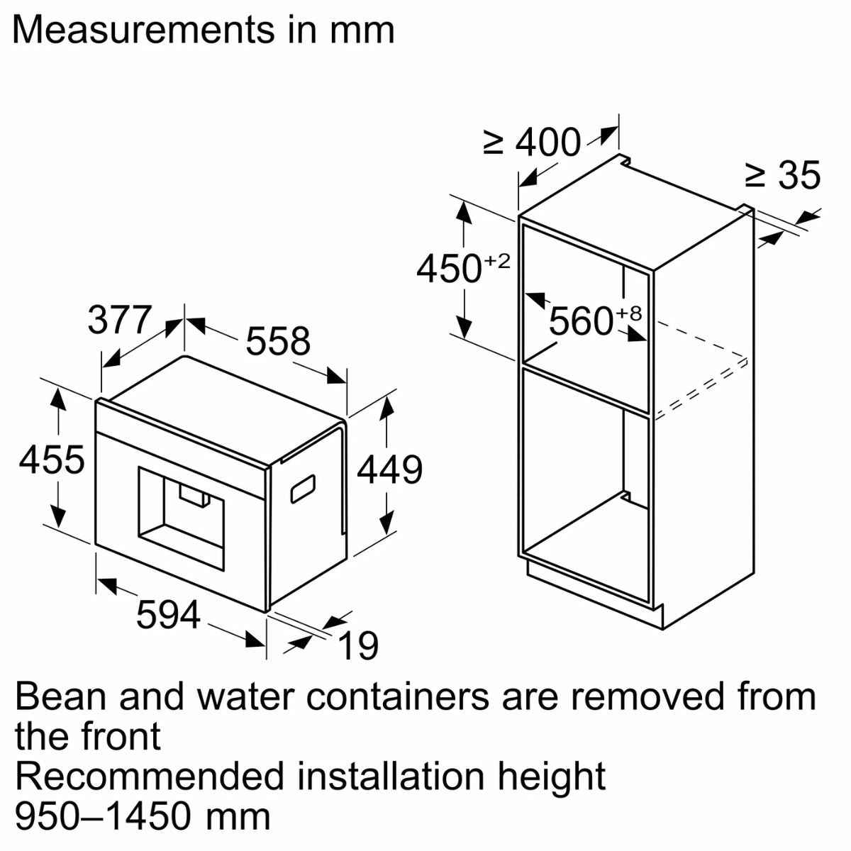 Siemens iQ700 Home Connect Built-In Fully Automatic Coffee Machine – CT718L1B0, Black Inox
