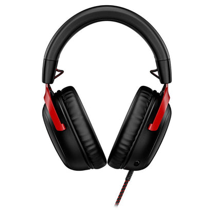 HyperX Cloud III Wired Gaming Headset, 53mm Drivers, DTS Spatial Audio, Noise-Cancelling Mic, Multi-Platform, Black/Red