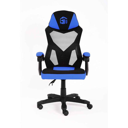 GamerTek Ignite Gaming Chair – Breathable Mesh & Fabric, Ergonomic Design, 120kg Capacity