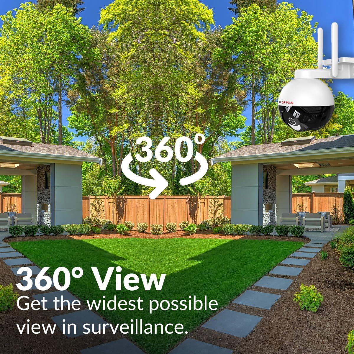 CP PLUS 4MP Wi-Fi Full Color Outdoor Smart Security Camera – Alexa & Google Assistant Compatible | CP-Z43A