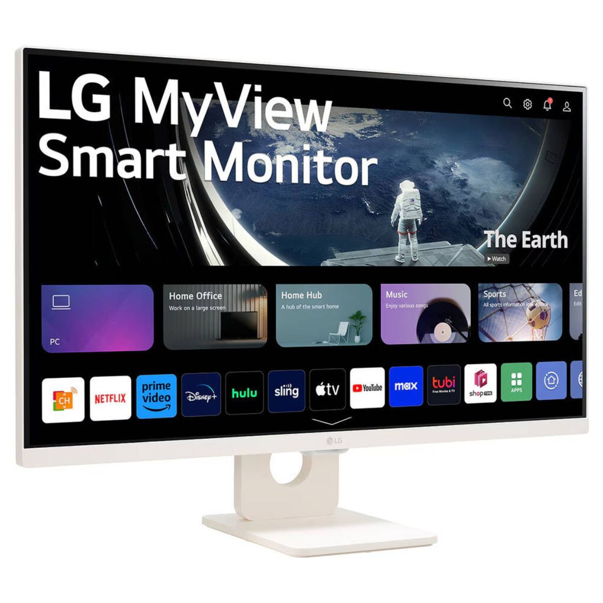 LG 27U511SA-W 27" Smart Monitor Full HD IPS, 100Hz, HDR10, WiFi & Bluetooth Wireless Display, White