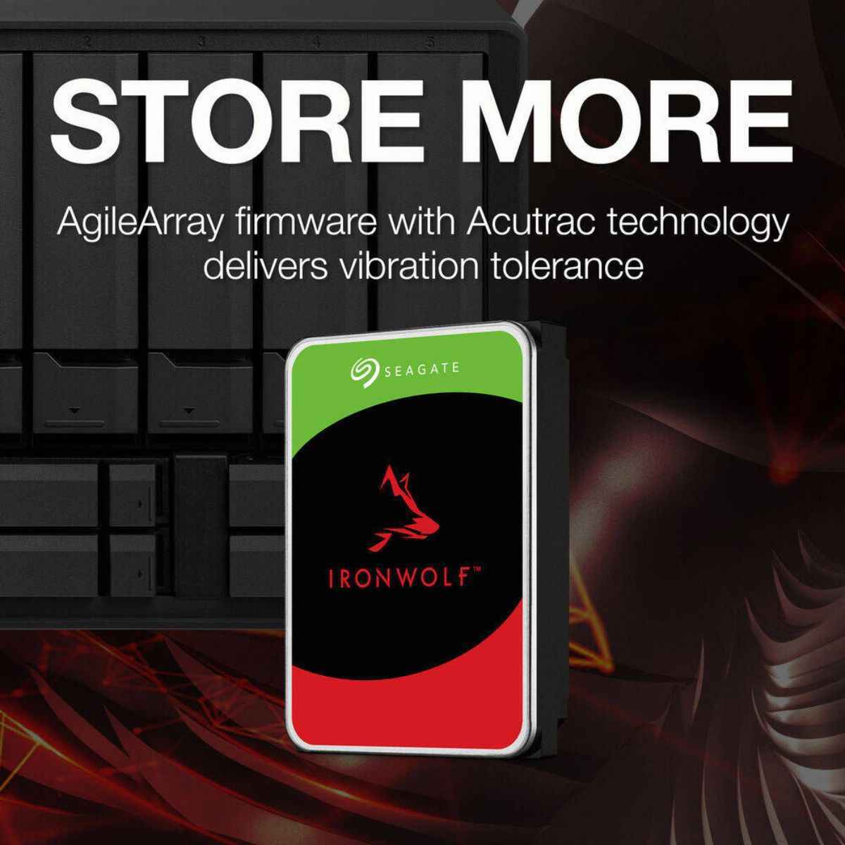 Seagate IronWolf 10TB NAS Internal HDD – 3.5" SATA III, 7200 RPM, 256MB Cache | ST10000VN000