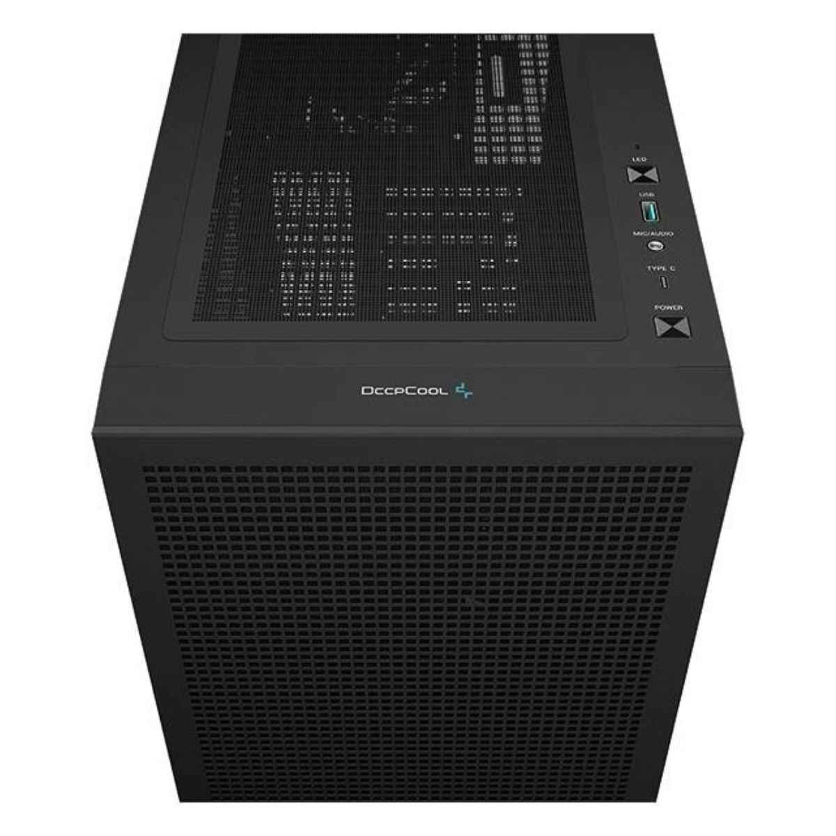 DeepCool CH560 Digital ATX Mid-Tower Computer Case | Real-Time Digital Display | Hybrid Airflow Tempered Glass Panel | ATX Motherboard Support | ABS + SPCC + Tempered Glass Construction | Black | R-CH560-BKAPE4D-G-1