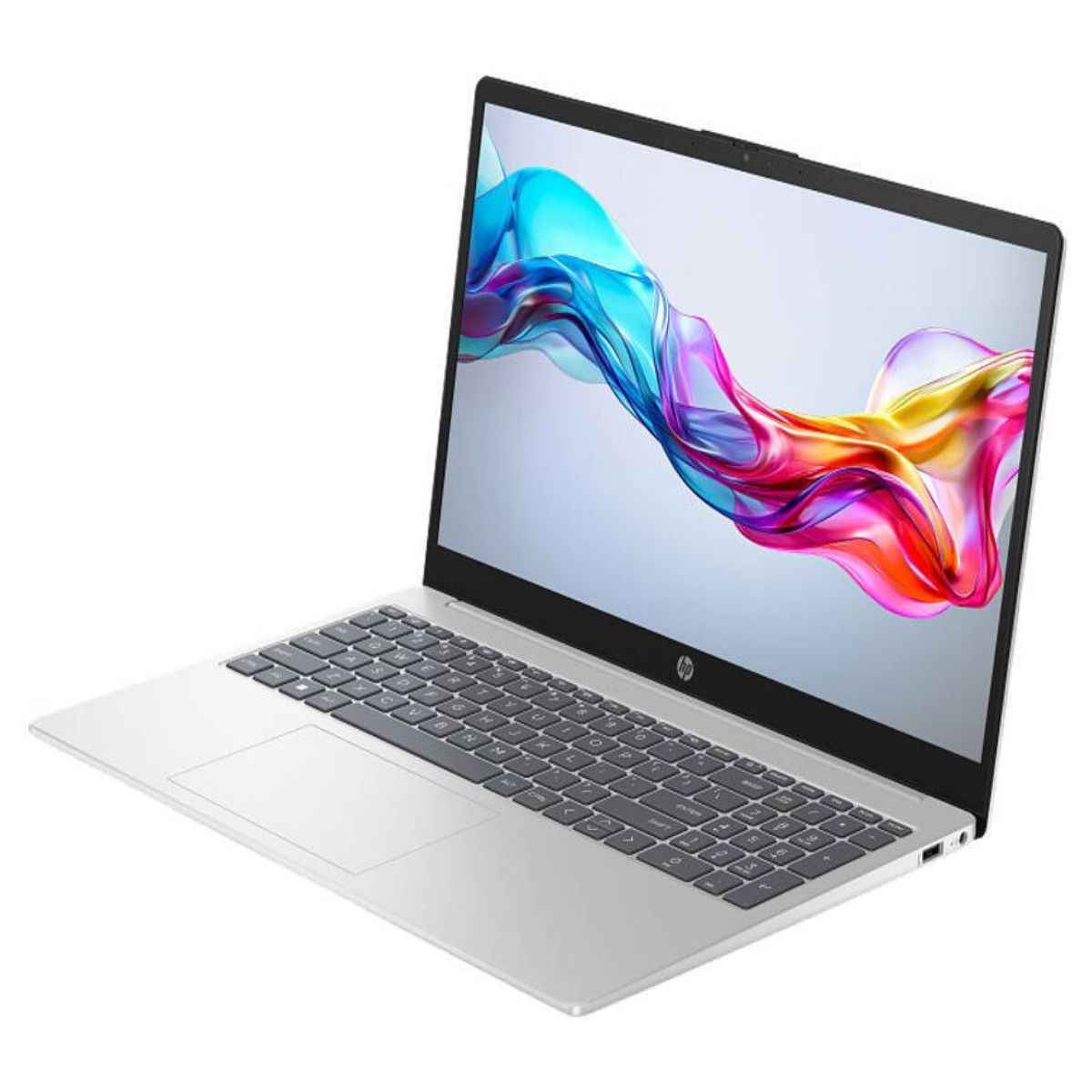 HP 15-fd0174nia Laptop, 15.6" FHD Display, Intel Core i7-1355U, 8GB RAM, 512GB SSD, Intel Iris Xe Graphics, English Keyboard, DOS, Natural Silver, 1Yr carry in warranty