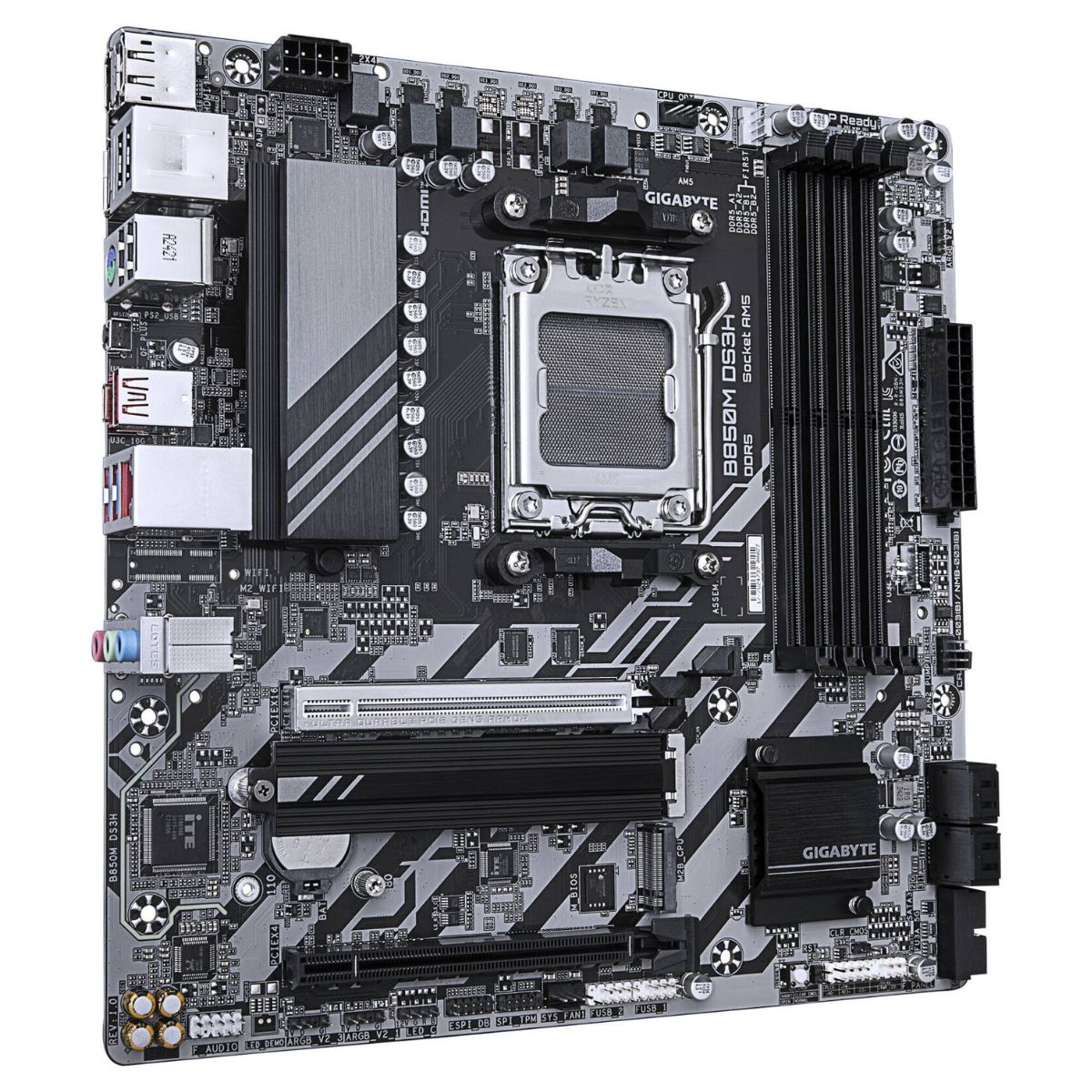 GIGABYTE B850M DS3H AM5 M-ATX Motherboard, AMD B850 Chipset, 4x DDR5 DIMM Slots, Up to 256GB Max Memory, 1x PCIe 5.0 x16, 2x M.2 Slots | B850M-DS3H