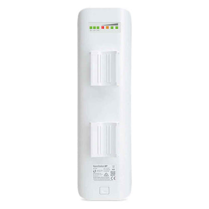 Ubiquiti NanoStation M5 (NSM5) Outdoor Wireless CPE | 5GHz MIMO Technology | 150+ Mbps Throughput | 15+ Km Range | airMAX Support | Dual Ethernet PoE Ports | White