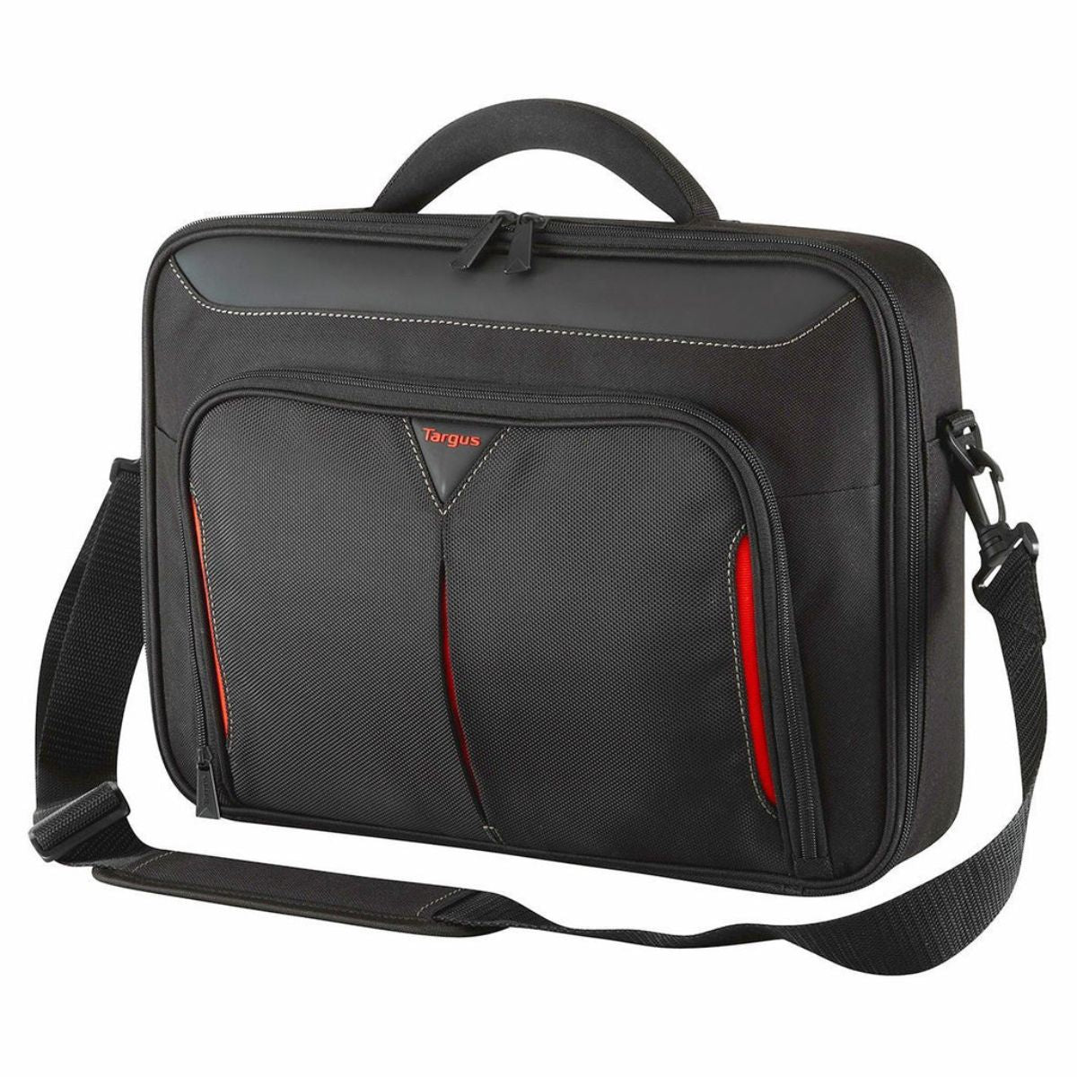 Targus Classic 14" Clamshell Case | Protective Laptop Carry Case | Black/Red | CN414EU