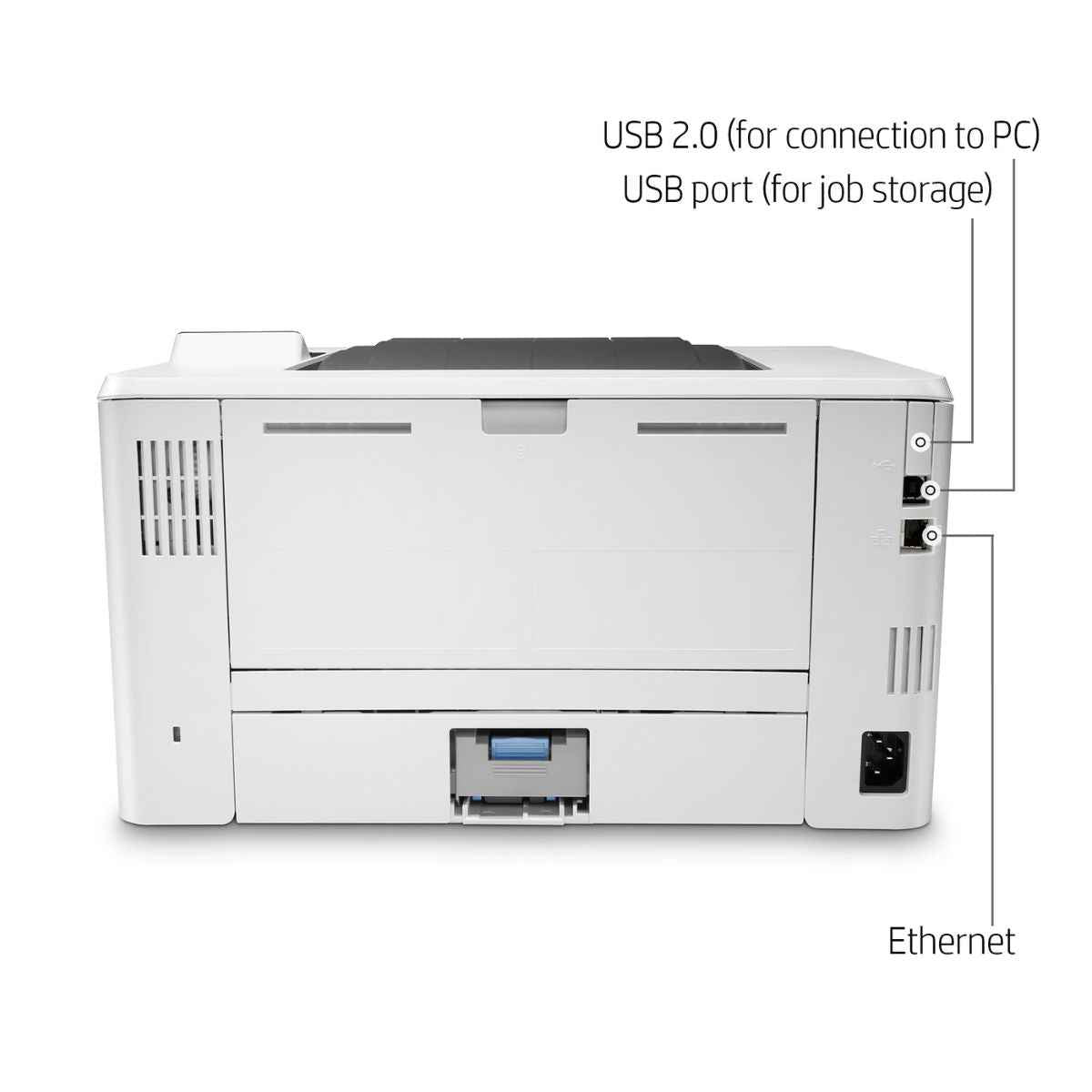 HP LaserJet Pro 404dw A4 Laser Printer, LCD Display, Up to 40ppm Print Speed, 1200x1200 dpi Resolution, Up to 80000 Pages Duty Cycle, USB,Ethernet,Wi-Fi, White | W1A56A