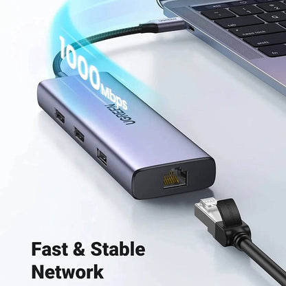 UGREEN 90119 9-in-1 USB-C Docking Station | 60W USB-C PD | 4K @ 60Hz HDMI | Gigabit Ethernet | 5Gbps USB 3.0 | SD/TF