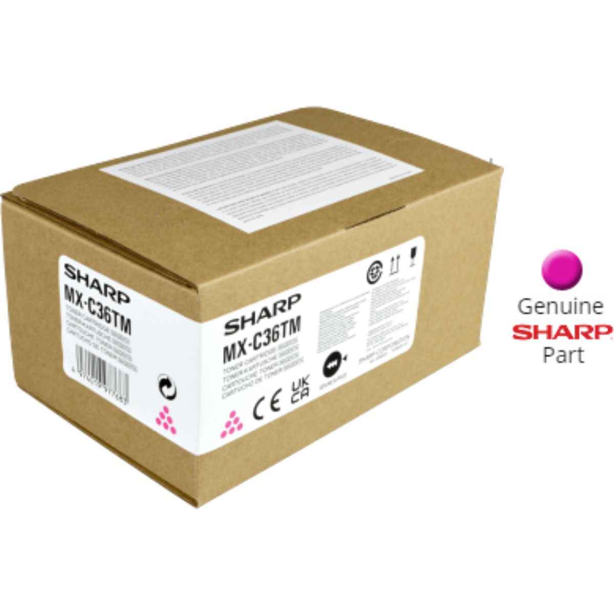 Sharp MX-C36T Original Toner Cartridge, Black, Cyan, Magenta, Yellow