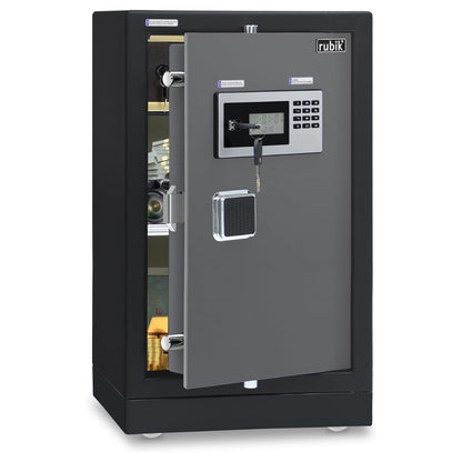 Rubik Large Executive Digital Safe Box, Dual Security Lock -RB73XTD (80x48x40cm) Black/Grey