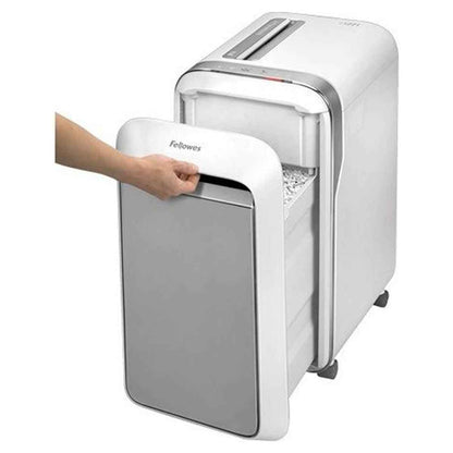 Fellowes Powershred LX221 Micro-Cut Office Shredder | 20 Sheet Capacity | P-5 Security Level | 30 Minute Continuous Run Time | 30L Pull-Out Bin | White | 5050501